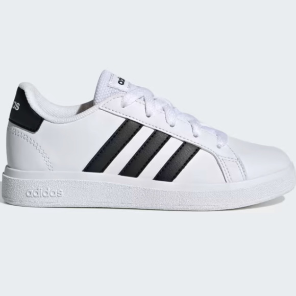 Adidas GRAND COURT 2.0 SHOES White Black Kid's Size 5.5 - Picture 1 of 11